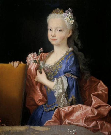 Jean-Franc Millet Portrait of Maria Ana Victoria de Borbon Norge oil painting art